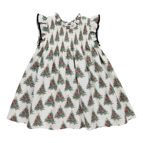 Girls Stevie Dress - Vintage Trees