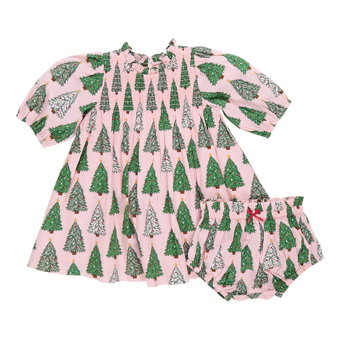 Pink Trees Baby Girls Stevie Dress Set