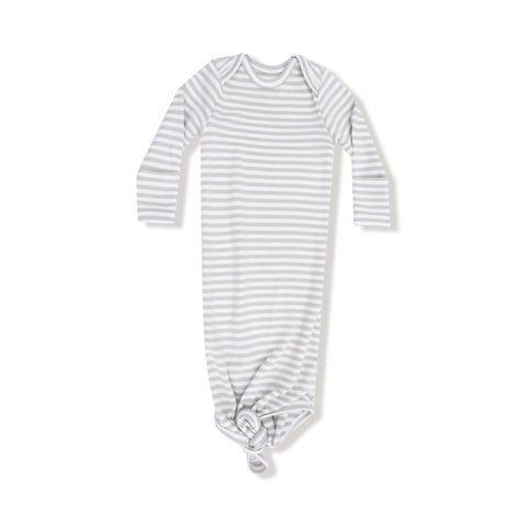 Knotted Gown - Mineral Grey Stripe