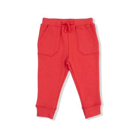 French Terry Sport Jogger - Varsity Red