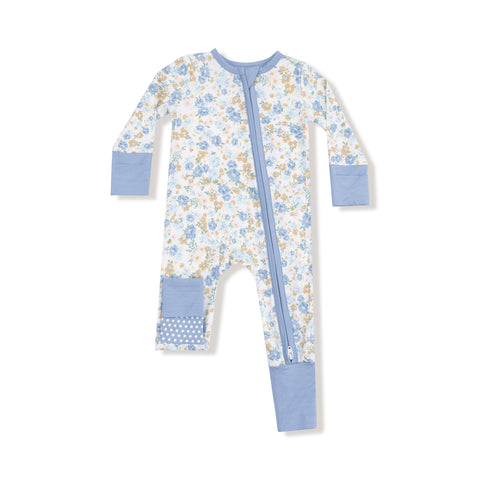 2 Way Zipper Romper - Sweet Rose Calico