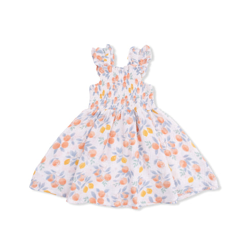 Smocked Sundress - Citrus Floral