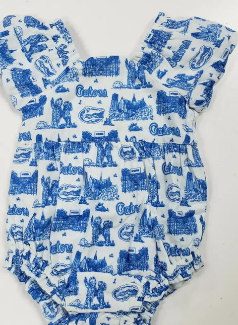 UF Toile Puff Sleeve Bubble Onesie