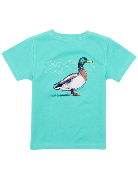 Boys Signature Tee SS - Soft Green Ducks