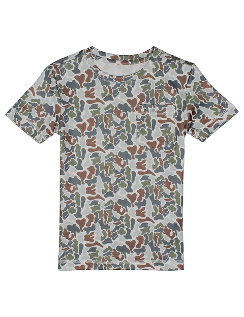 Boys Ravine Pocket Tee SS - Terra Camo