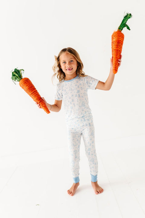 Blue Bunny Toile 2-Piece Pajamas