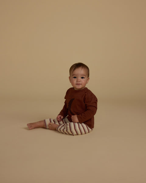 Baby Cru Pant | Brick Stripe