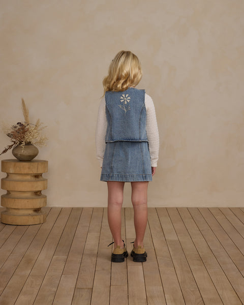 Denim Vest | Light Washed Denim