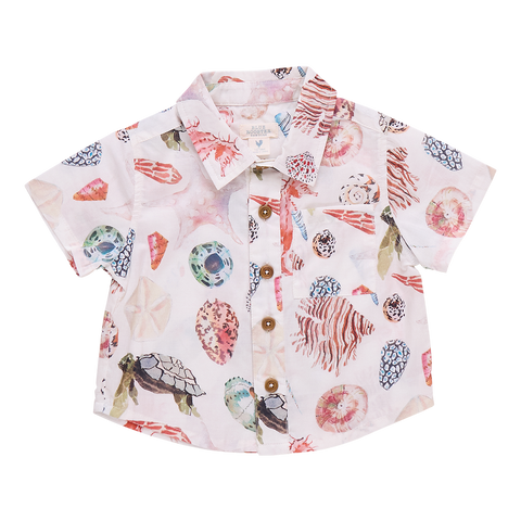 Baby Boys Jack Shirt - Watercolor Shells