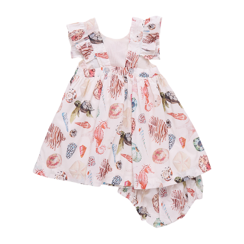 Baby Girls Liv Dress Set - Watercolor Shells