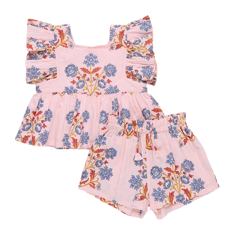 Girls Elsie 2-Piece Set - Pink Provence Floral