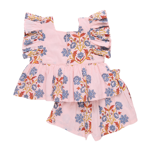 Girls Elsie 2-Piece Set - Pink Provence Floral