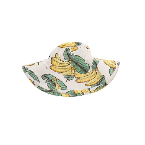 Baby Girls Sun Hat - Banana Leaves