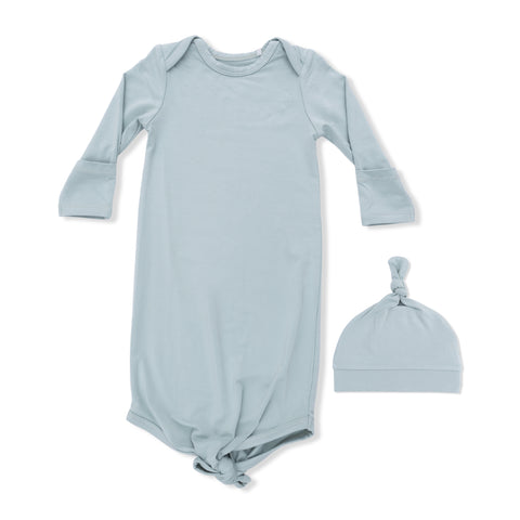 Knotted Gown and Hat - Solid Jadeite