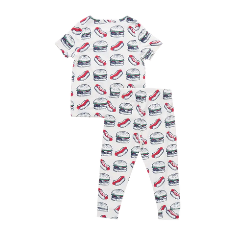 Kids Bamboo Pajama Set - Hamburger Hotdog