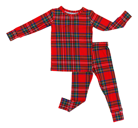 Tartan Plaid 2 Piece Bamboo Pajamas