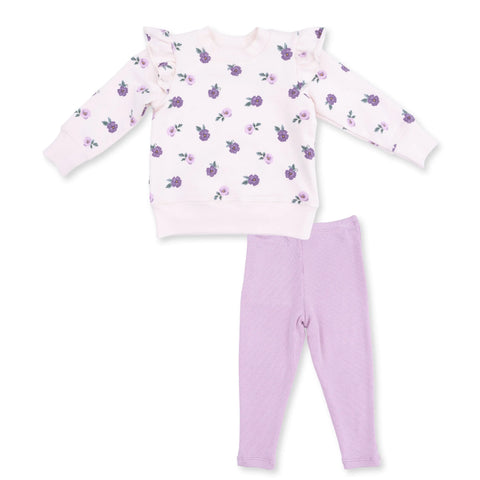 Ruffle Sweatshirt & Legging - Violetta Floral