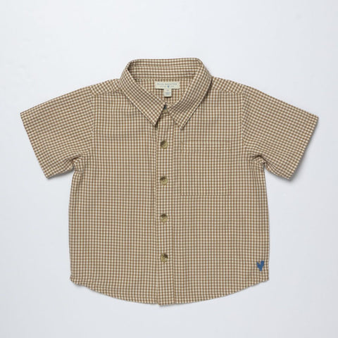 Boys Jack Shirt - Cocoa Gingham