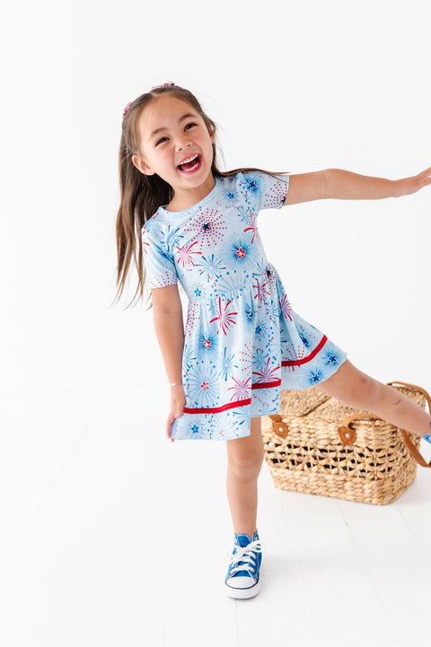 Red, White, and Boom Bamboo Dress