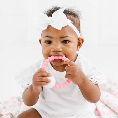 Cutie Teether Rattle: Lavender Clear