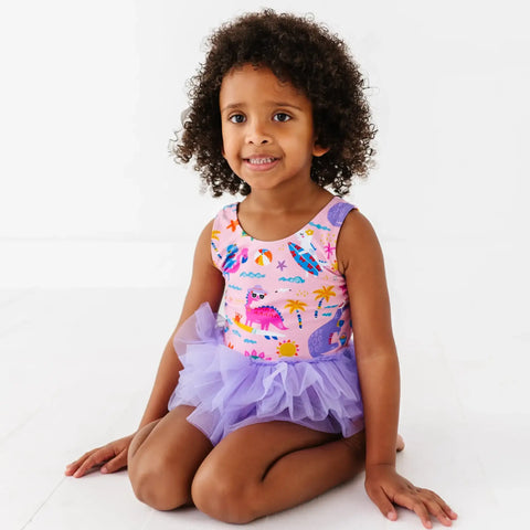 Diva Dinos Girls Swimsuit with Tutu