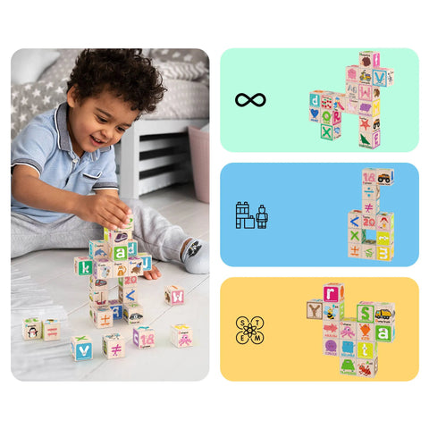 PicassoTiles 1" Magnetic Cubes Set (36 Pieces)