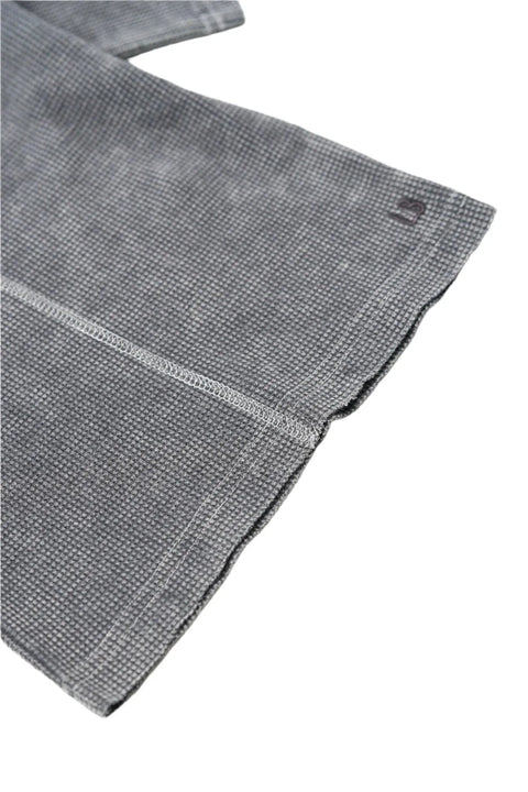 Acid Wash Waffle Tee - Black