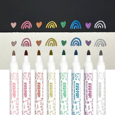 Vivid Pop! Opaque Water-Based Paint Markers - Metallic