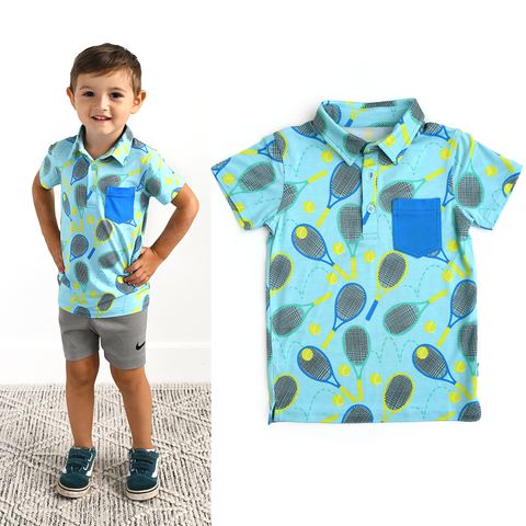 Roger Blue Tennis Polo Bamboo Shirt