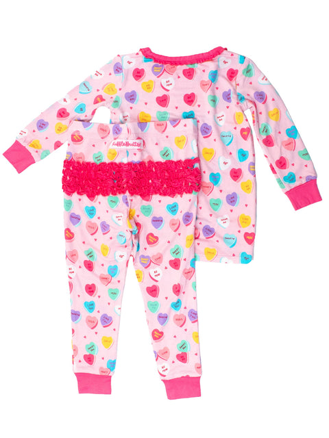 Be My Valentine Bamboo Ruffle Pajama Set