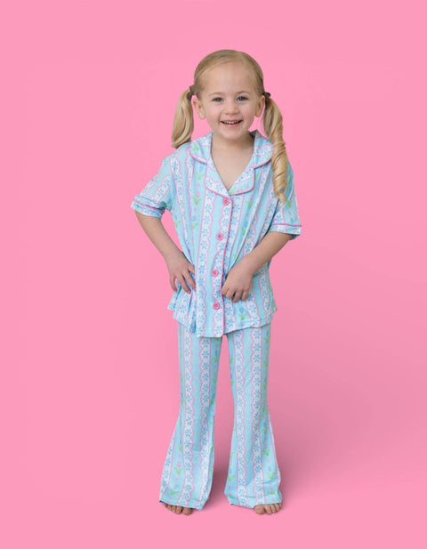 Girls Flare Bamboo Pajama Set - Whimsy Tulip