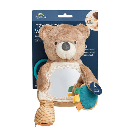 Itzy Bitzy Mirror™ Sensory Tummy Time Mirror - Theo the Bear