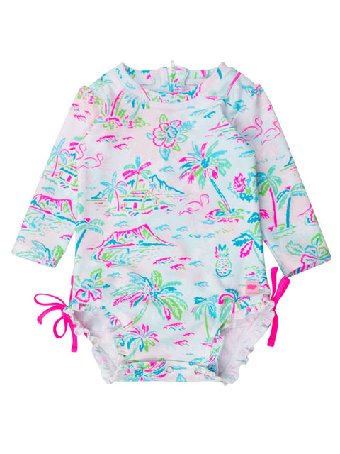 Tropical Resort One Piece Rash Guard