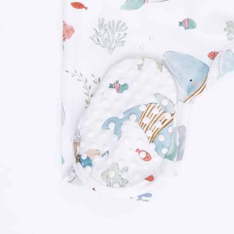 2 Way Zipper Footie - Sailor Sea Creatures