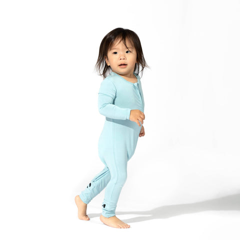 Adventure Blue Bamboo Convertible Footie - Bellabu Bear