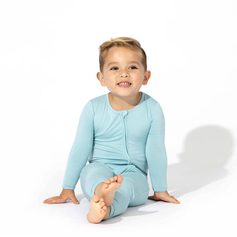 Adventure Blue Bamboo Convertible Footie - Bellabu Bear