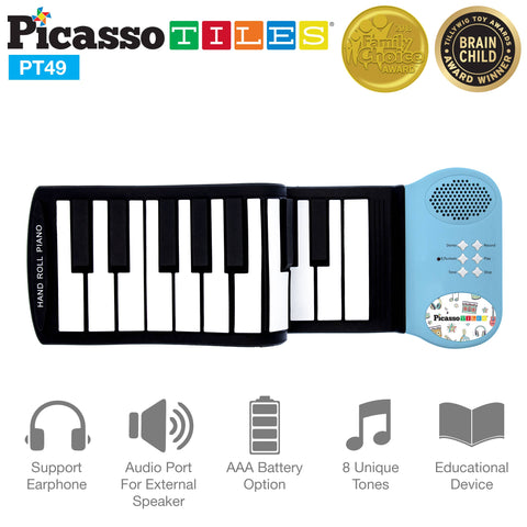 PicassoTiles Flexible Roll-Up Piano Keyboard