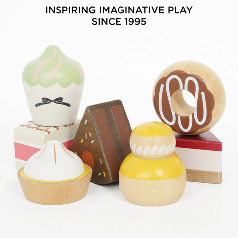 Wooden Toy Cake Stand & Treats
