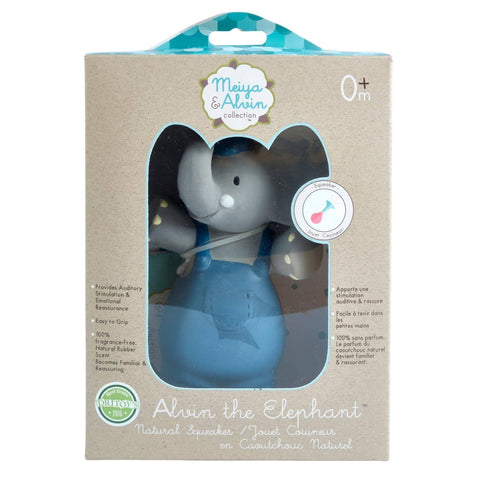 Alvin the Elephant Rubber Squeaker Toy - Tikiri Toys