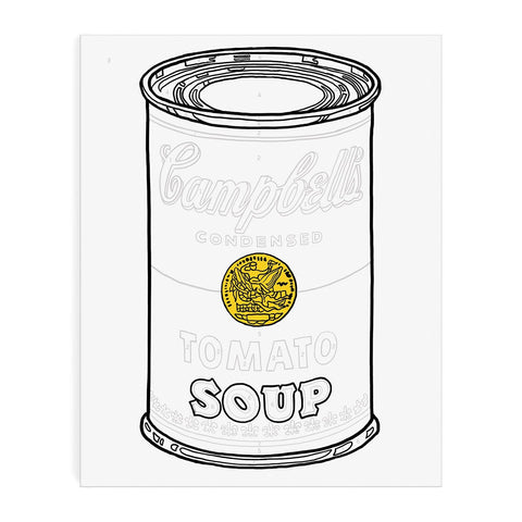 Andy Warhol Soup Can Paint By Number Kit - Mudpuppy