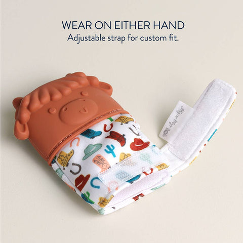 Itzy Silicone Teething Mitt™ - Highland Cow
