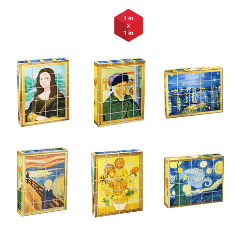 1" Magnetic Puzzle Cubes (Famous Paintings)