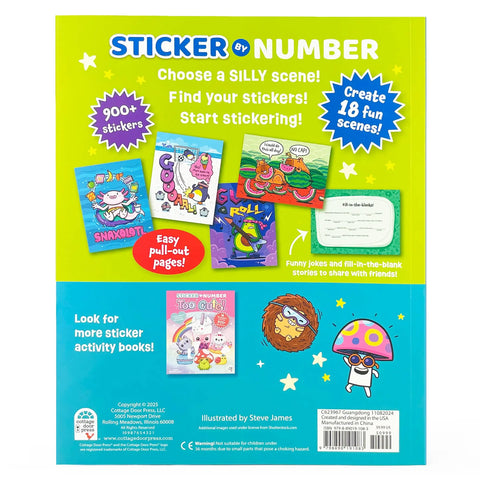 Too Funny! Sticker by Number Activity Book
