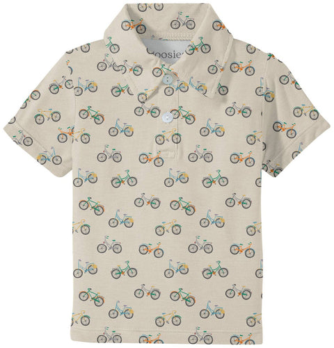 Bike Buddies Bamboo Short Sleeve Polo Shirt for Boys