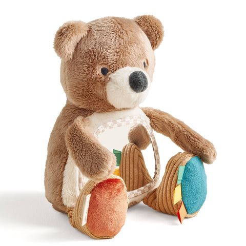 Itzy Bitzy Mirror™ Sensory Tummy Time Mirror - Theo the Bear