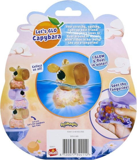Let's Glo Animagic - Capybara Squishy Light-Up Water Toy