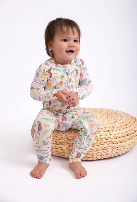 Zoo Crew Bamboo Convertible Zip Romper