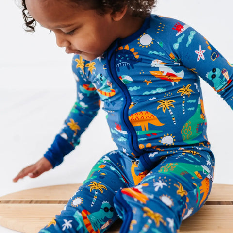 Rockin' and Roarin' Bamboo Convertible Footie