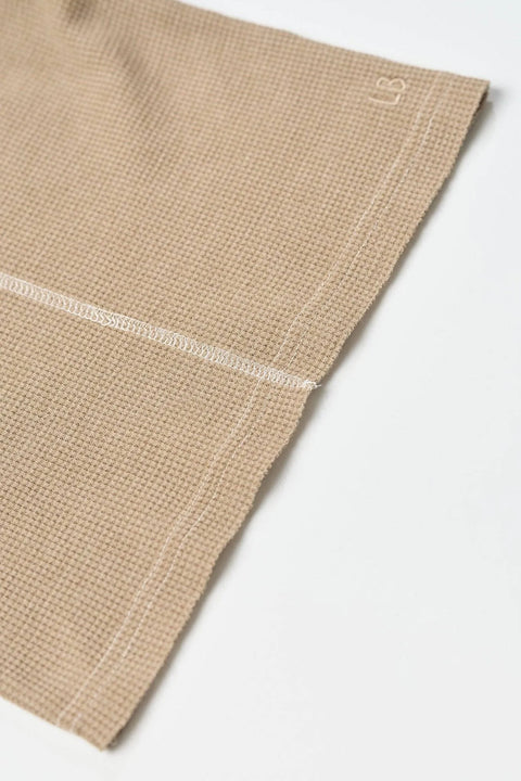 Acid Wash Waffle Tee - Mushroom