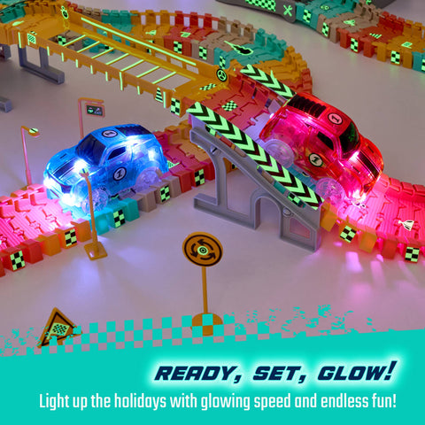 Light Up Speedway Racer Cars Set